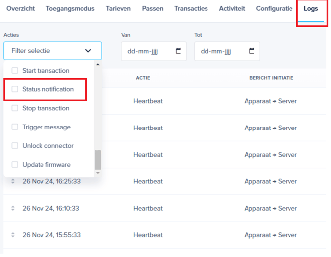 status notifaction